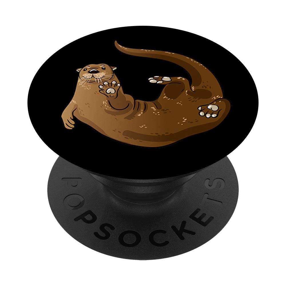 Cute Sea Otter Illustration Otters Lover PopSockets Grip and Stand for Phones and Tablets