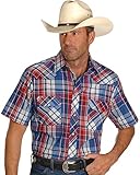 Wrangler Men's Short Sleeve Assorted Stripe Or Plaid Western Shirts - 76204Pp