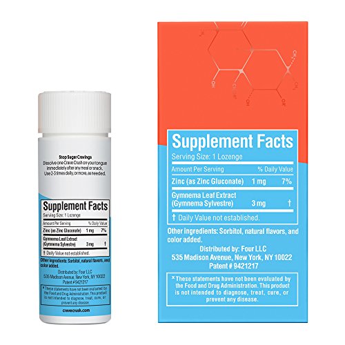 Crave Crush Crave suppressant to stop sugar cravings 15 mint lozenges
