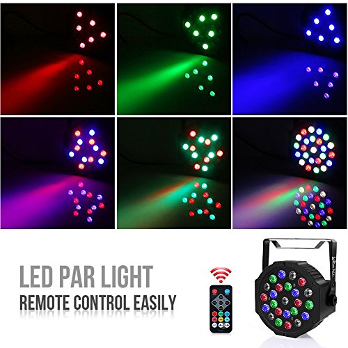 Par Stage Light, LaluceNatz 24LED RGBW Par Can with Remote Control DMX Lights for Church Wedding Party Stage Lighting