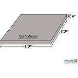 Isolate It!: Sorbothane Vibration Damping Sheet Stock 30 Duro (3/16x 12 x 12in)