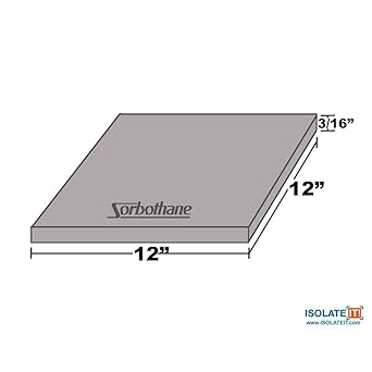 Sorbothane Schwingungsdampfung Tabelle Lager 50 Duro 3 40 6 Cm