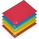 Goodluck 5 Pieces Flexible Cutting Boards, BPA Free Plastic Cutting Boards for Kitchen, Non Slip Cutting Mat for Meat and Veg