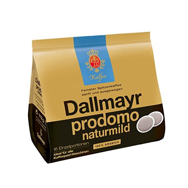 Dallmayr Kaffee Naturmild Kaffeepads, 5er Pack (5 x 16 Pads)