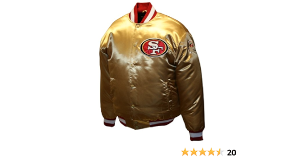 Amazon.com: Chamarra de satin NFL San Francisco 49Ers, excelente calidad,  dorada, para hombre : Deportes y Actividades al Aire Libre