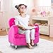 Costzon Kids Sofa, Toddler Ultra-Soft Velvet Armrest Chair Couch for Girls Bedroom Living Room, Children Furniture (Rose)