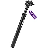 Zoom Bike Suspension Seatpost 27.2/30.9/31.6 x 340mm/350mm Shock Absorbing | Aluminum Alloy, Progressive Compression Spring, 40 mm Travel, Two-Bolt Design, Smoother Ride, for E-Bike MTB Road, 110-220 lb