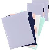 15 Tab DiscBound Letter Size Calendar Dividers Planner Supplies - Blank Index Divider for Discbound Notebooks Office Meeting College (15)