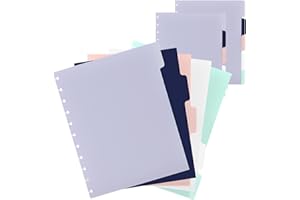 DOSTATNI 15 Tab DiscBound Dividers Notebook Letter Size Calendar Dividers Planner Supplies Letter Pocket Dividers Blank Index Divider for Discbound Notebooks Office Meeting College Notebook (15)