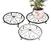 B1ST Plant Stand Wrought Iron Planter Trivet Flowerpot Holder Olde Metal / Iron Art Flower Pot Supporting Indoor Outdoor Garden Pack of 3 Colors