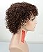 MyNiceHair-100% Pure Human Hair Curly Brown Colored 4# Wigs for Black Women
