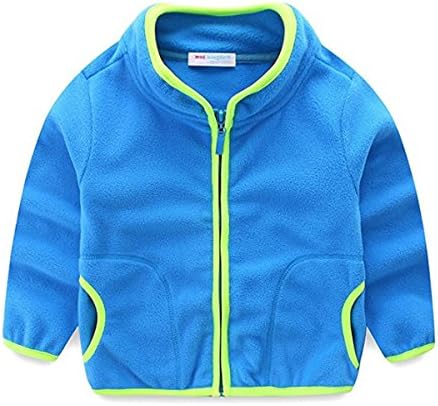Little Kids Boys Girls Baby Toddler Super Soft Fleece Zip-up Long Sleeve Jackets Cardigan Outwear