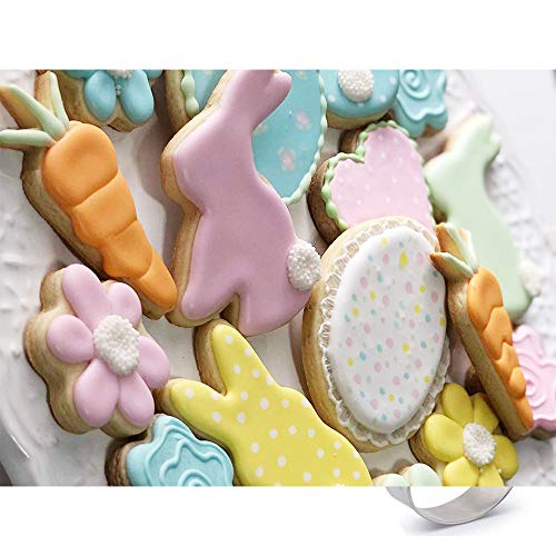 15 Piece Easter Cookie Cutter Set with Bunny Chicken Egg Chick Rabbit Shapes Fondant Biscuit Moulds, Large Size … (Easter)