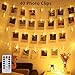 Magnoloran Led Photo Clip Remote String Lights, 40 LEDs Fairy Twinkle String Lights, Wedding Party Home Decor Lights for Hanging Photos, Cards and Artwork (14 Feet, Warm White)
