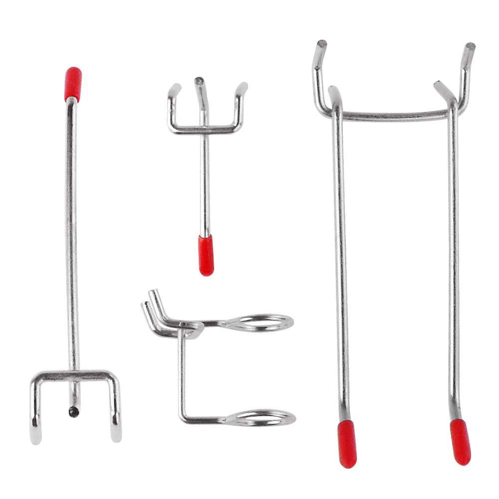 Lee-buty 52 Pcs Peg Hook Assortment Metal Pegboard Organization Storage Tools
