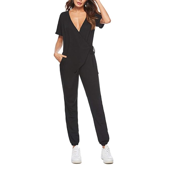 black short sleeve playsuit