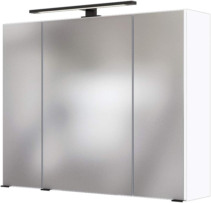 Lomadox Badezimmer 80cm Spiegelschrank weiß & LED-Beleuchtung: Amazon