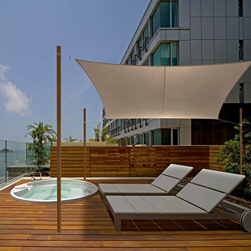 Ribelli Sonnensegel - mit Spannseilen zur Befestigung - Alternative zum Sonnenschirm Größen bis 8 Meter - Eisenringe für… – Bild 4