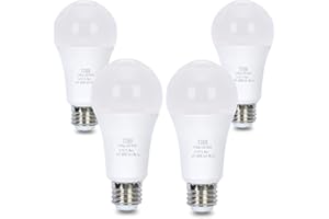 TJBB 4 Pack 3 Way LED Light Bulbs 50 100 150Watt Soft White 3000K Equivalent, 5/10/15W Three Way Light Bulbs A19 E26 Base, 700 1400 2100 Lumens