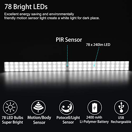 3 2400mAh+Rechargeable+Wireless+Lighting+Wardrobe