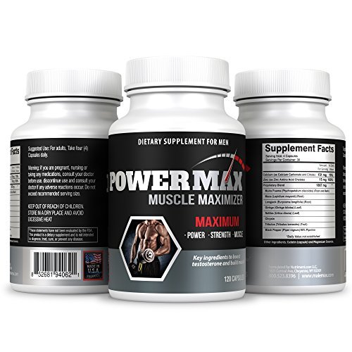 Powermax Testosterone Booster- 120 Capsules - Boost Testosterone Naturally- Test Booster- Testosterone Enhancing Formula