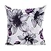 LAZAMYASA Printed Rose Cover Pillows Case Soft Throw Pillow Double-Sided Digital Printing Couch Pillowcase Square 18 x 18in,Purple primary