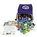 Third Die Dice Bag - Handcrafted And Reversible Drawstring Bag That Stands Open On The Table - For All Your Gaming Needs - Purple and Light Gray