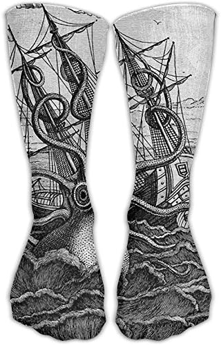 Kraken Monsters Octopus Squids Socks Colorful Thin Ankle Socks For Men &amp; Women One Size