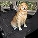 Luxury Quilted Large pet Seat Cover with Pet Seatbelt & Silicone Food Bowl, Machine-Washable & Scratch-Proof Car-Seat Protectors for Dogs waterproof pet seat covers by CaringEver (Black)