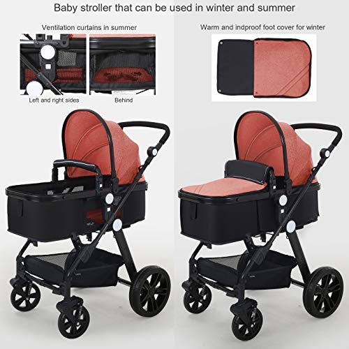 Baby Stroller Newborn Carriage Infant Reversible to Luxury