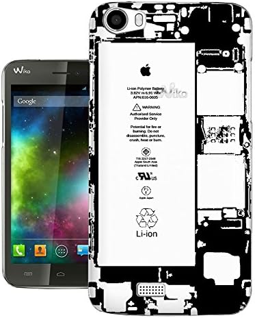 C0869 - Cool Inside Iphone Battery X-Ray Style Design Wiko Bloom Fashion Trend CASE Gel Rubber Silicone All Edges Protection Case Cover