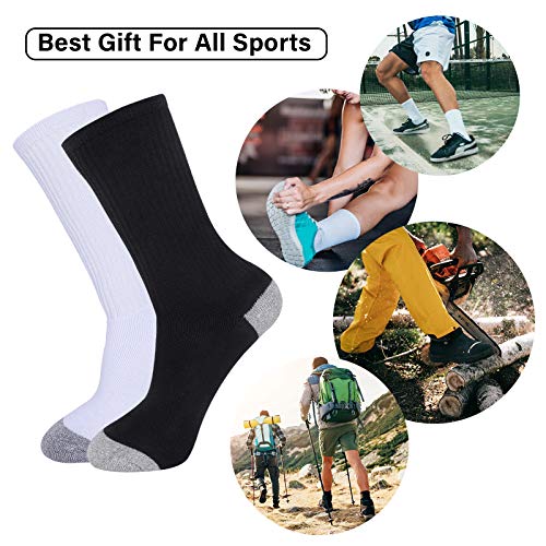 Women\'s Cushion Crew Socks 6-Pairs Wicking Cotton Socks for Women Athletic Socks Size 9-11