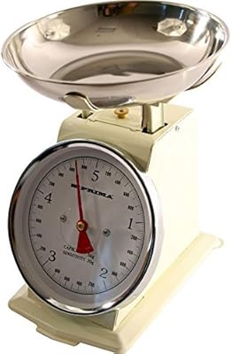 5kg Traditional Retro Mechanical Kitchen Weighing Scales Cream