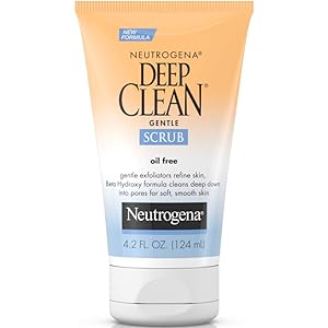 Neutrogena Deep Clean Gentle Daily Facial Scrub, Oil-Free Cleanser 4.2 fl. Oz (Pack of 2)