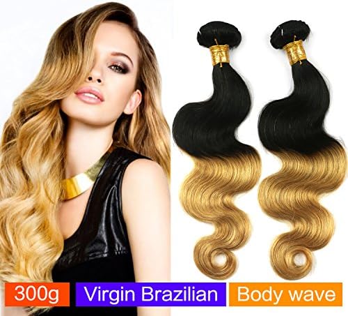 MAOYUAN 8A Brazilian Ombre Body Wave Hair Weave 3 Bundles 100% Human Hair Extensions TB-27# (14inch)