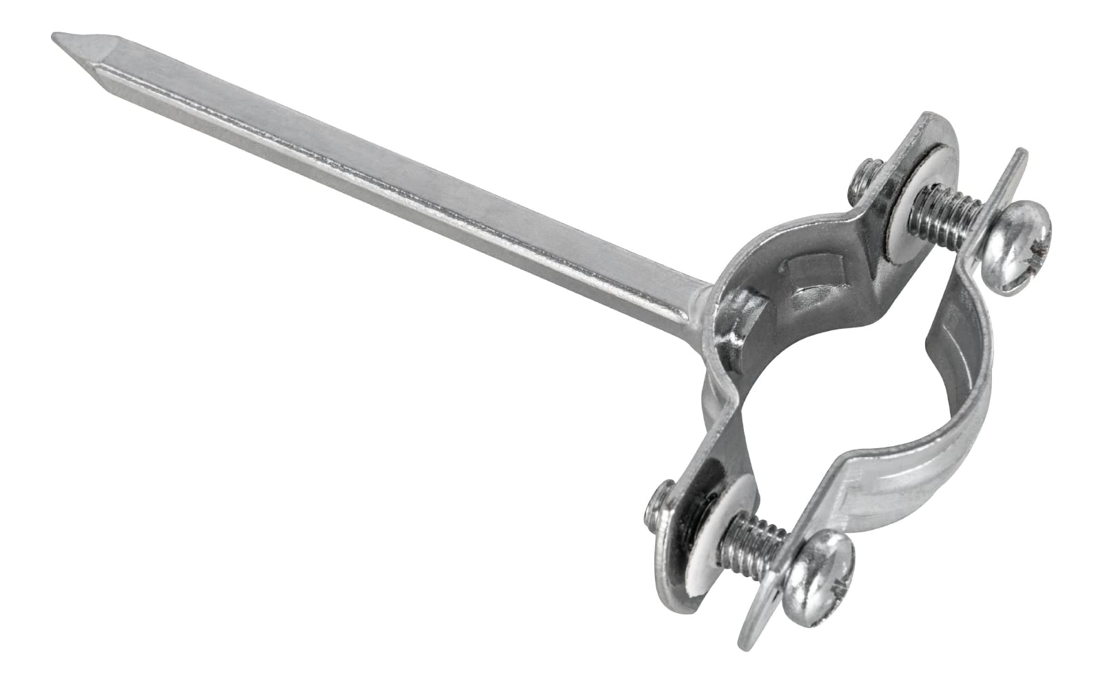 Sanitop-Wingenroth Pipe Clamp for Type 3/4 Inch Pipes, Pipe Fixing, with Impact Pin 80 mm, Galvanised Steel, 101240