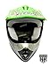 SmartDealsNow DOT Youth & Kids Helmet for Dirtbike ATV Motocross MX Offroad Motorcyle Street bike Helmet (Medium, Green Flame)