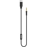 Koss KUSB-50 Analog Audio Pass Through Cord, Black, USB-C to 3.5mm Plug | For KPH30 Wireless and Porta Pro Wireless, In-Line Microphone and Audio Remote