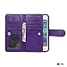 iPhone 5C Case, xhorizon TM FLK Premium Leather Folio Case [Wallet Function] [Magnetic Detachable] Fashion Wristlet Purse Soft Flip Multiple Card Slots Case Cover for iPhone 5C (Purple)