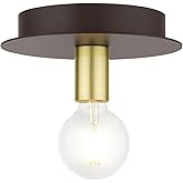 Livex Lighting Hillview 1 Light Bronze Ceiling Mount