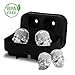 Avanti 3D Skull Premium Silicone Ice Cube Tray Mold Ice Cube Maker for Whiskey Ice Cocktails, Flexible Food Grade Silicone Ice Cube Candy Mold Trays, Perfect For Men Women Kids Christmas Gifts Black
