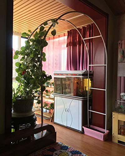 HLMBQ Garten Rosenbogen,H240xW120x38cm Rankhilfe Rankgitter Torbogen Pergola Spalier Gartenbogen Rankbogen Metall… – Bild 3