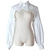 Elegtiskas Detachable Dickey Blouse False Collar Half Shirt Blouse Collar Crop Top