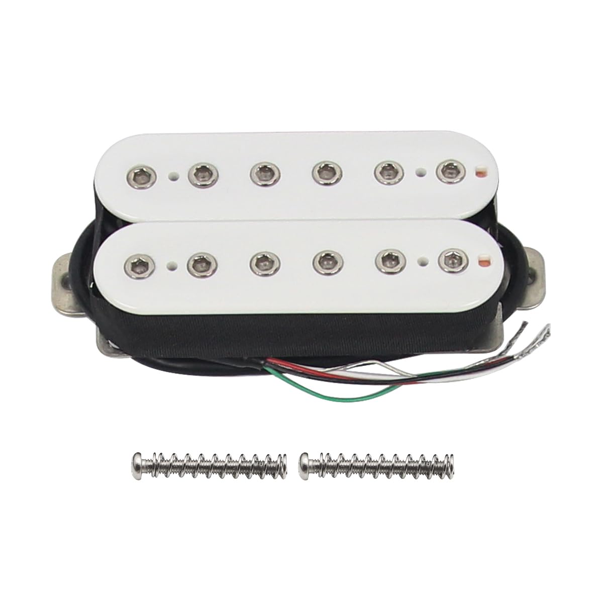 FLEOR Alnico 5 Bridge Pickup Double Coil Humbucker Pickups High Output 14-15K, White