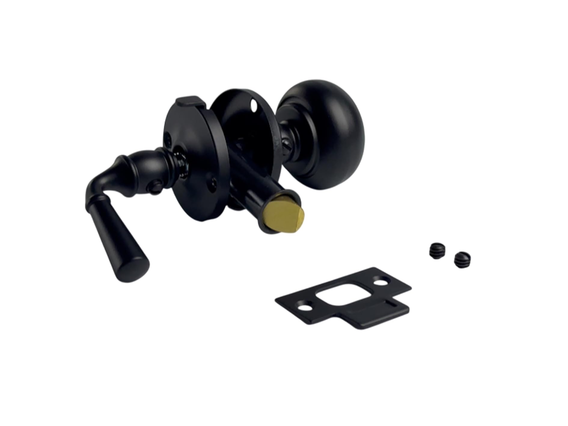 QCAA Solid Brass Storm Door Latch, Oil Rubbed Bronze US10B, Made in Taiwan, 2 Pack