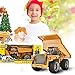 Yuboa Remote Control Truck RC Dump Trucks Toy,Remote Control Dump Truck Diecast 1:18 6CH Alloy Construction Vehicle RC Truck Xmas Gift for Kid Boys Yellow
