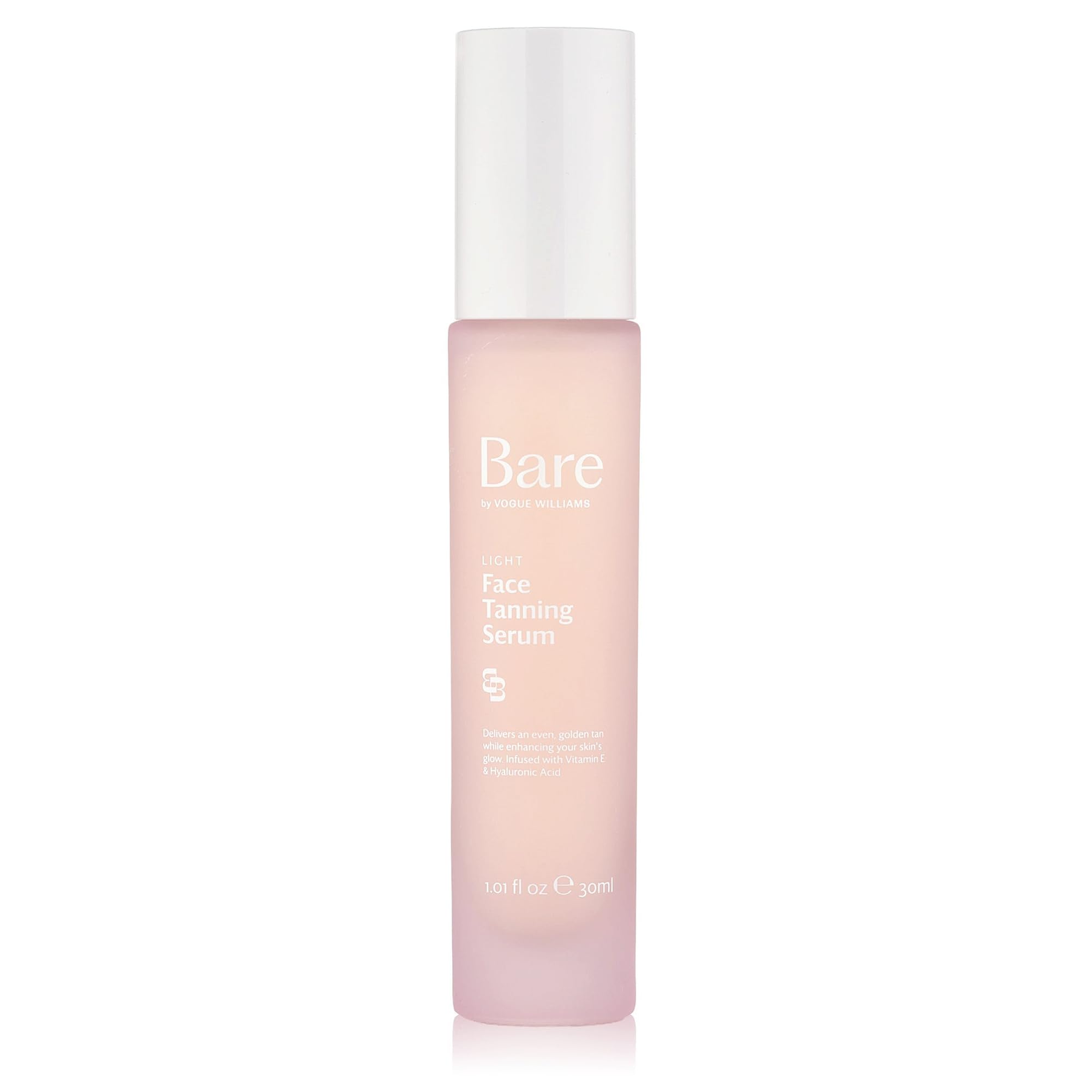 Bare by Vogue Light Face Tanning Serum - Achieve a Natural and Sun-Kissed Glow - Radiant Glow Hydrating Formula - Even and Streak-Free Application - Suitable for All Skin Types