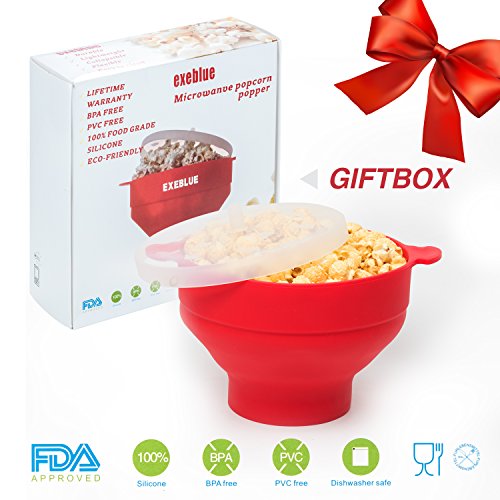 Buy Popcorn Maker for Microwave Silicone Popcorn Popper Collapsible
