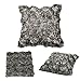 WOMHOPE Set of 2 Pcs 3D Solid Color Satin Rose Flower Square Pillowcase Bed Sofa Cushion Pillow Case Arts Decorative Cover Rose Flowers Throw Pillow Covers Protector(Grey 2)