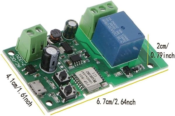 IUwnHceE Interruptor WiFi a 12V de Marcha Lenta autoblocante Mdulo de rel Remoto del Temporizador de Control para el Producto Que Smart Home Automation prctica del Padre